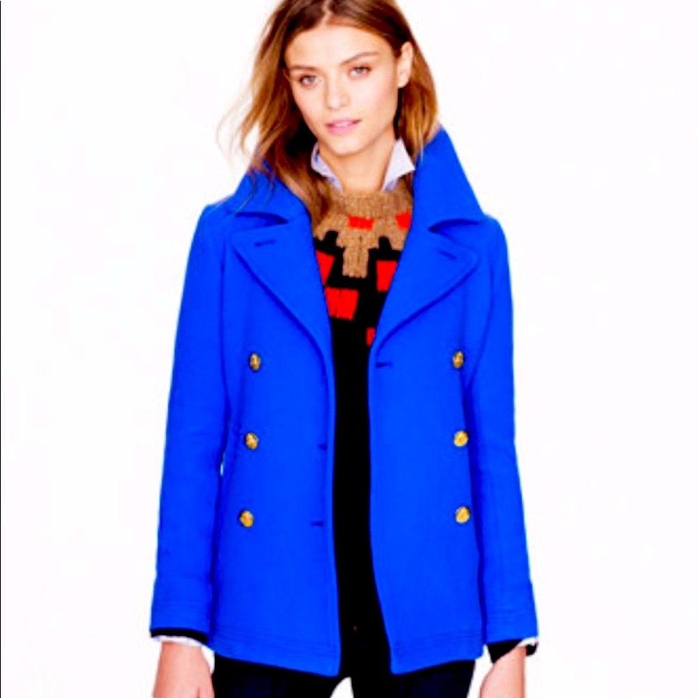 J.Crew Stadium Cloth Majesty Peacoat
